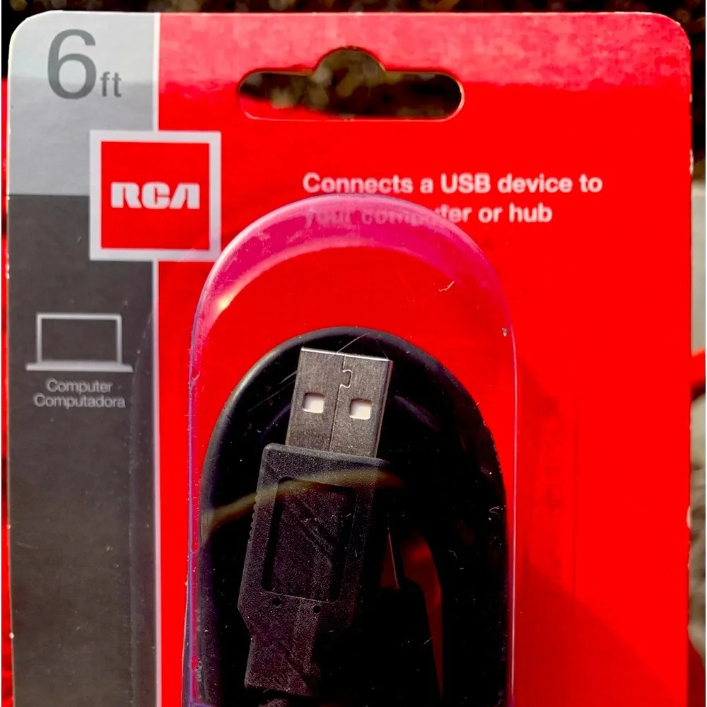 rca 6 ft computer cable usb. Speeds up to 40 times faster than older versions.